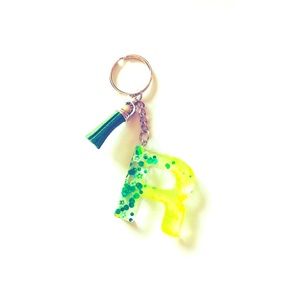 Monogram Resin Personalized letter R keychain